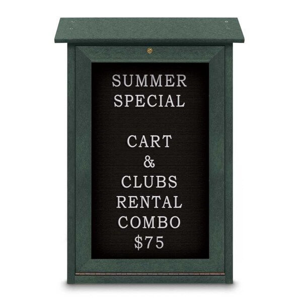 Outdoor Enclosed Combo Board, 48"x36", Black Frame/Grey & Cloud